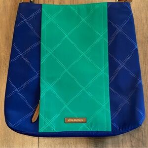 Vera Bradley • Green & Blue Preppy Poly Molly Crossbody Purse • NWOT
